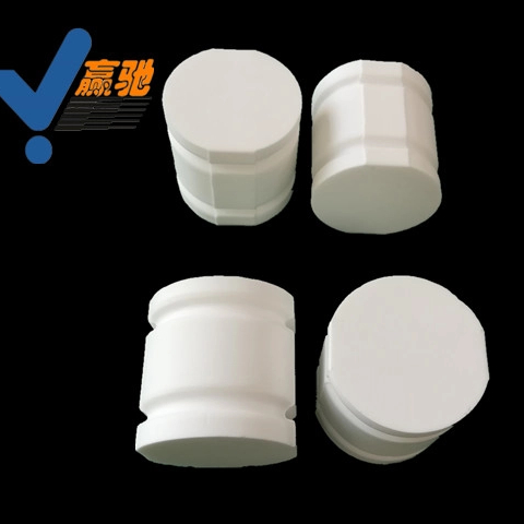 凹槽耐磨陶瓷柱 帶雙凹槽耐磨陶瓷柱 氧化鋁凹槽耐磨陶瓷柱 異形耐磨陶瓷柱 淄博贏馳陶瓷新材料有限公司
