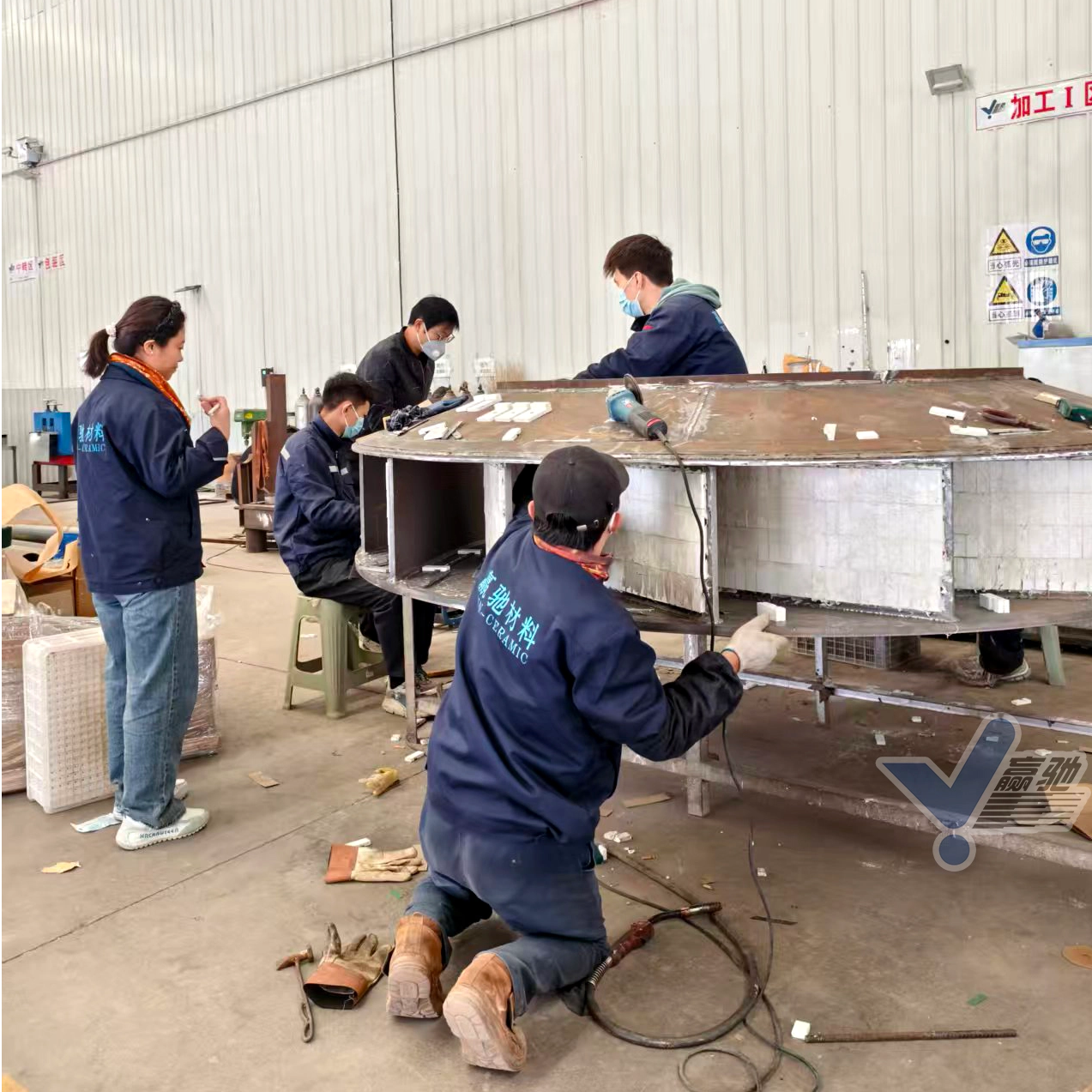 贏馳陶瓷工業(yè)風(fēng)機(jī)內(nèi)襯來(lái)件加工，“雙重鎖固”技術(shù)破解高磨損難題！