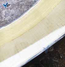 陶瓷马赛克贴片弯道 陶瓷贴片耐磨溜槽 贴片耐磨管道 淄博陶瓷贴片耐磨弯道厂家 陶瓷马赛克贴片 弯道耐磨 柔性基底 异形适配 局部维护 淄博赢驰陶瓷新材料有限公司