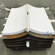 弧形陶瓷钢板复合板 内弧耐磨陶瓷衬板 钢板陶瓷二合一 耐磨陶瓷衬板高铝耐磨陶瓷板 耐磨耐冲击 图纸加工 来件加工定制 山东老厂家 淄博赢驰陶瓷